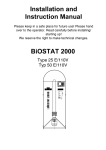 Installation and Instruction Manual BiOSTAT 2000