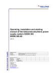 Operating, installation and starting manual of the