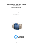 Installation and Operation Manual Vibration Motors
