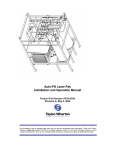 Auto-Fill Laser Pak Installation and Operation Manual