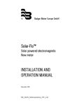 Solar-Flo™ INSTALLATION AND OPERATION MANUAL