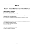User's installation and operation Manual