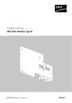 Installation Manual - 485 Data Module Type B