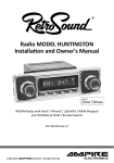 Radio MODEL HUNTINGTON Installation and Owner's Manual