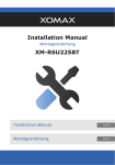 Installation Manual XM-RSU225BT