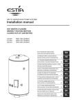 Installation manual - TOSHIBA ESTIA Luft Wasser Wärmepumpe