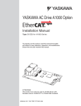 EtherCAT A1000 Installation Manual 140x182