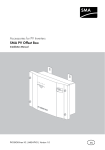 SMA PV Offset Box - Installation Manual