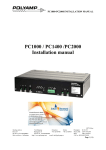 PC1000 / PC1400 /PC2000 Installation manual