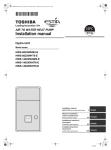 Installation manual - TOSHIBA ESTIA Luft Wasser Wärmepumpe