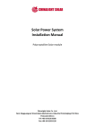 Solar Power System Installation Manual