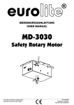 EUROLITE MD-3030 DMX rotary motor User Manual