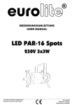 EUROLITE LED PAR-16 Spot User Manual