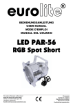 EUROLITE LED PAR-56 RGB Spot User Manual