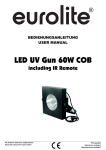 EUROLITE LED UV Gun 60W COB User Manual