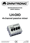 USER MANUAL LH-010 4 channel passive mixer