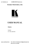 USER MANUAL - Camboard Electronics