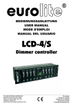 EURLITE LCD-4/S User Manual - LTT