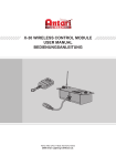 X-30 WIRELESS CONTROL MODULE USER MANUAL