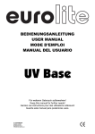 EUROLITE UV-Base User Manual (#2643)