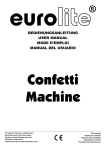 EUROLITE Confetti Machine User Manual