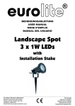 EUROLITE Garden Light 3x1W LED User Manual - LTT