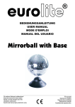 EUROLITE Mirroball with base User Manual - LTT
