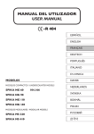 MANUAL DEL UTILIZADOR USER MANUAL