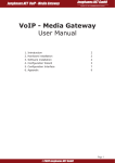 VoIP - Media Gateway User Manual