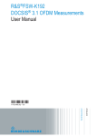 FSW-K192 DOCSIS Measurements User Manual