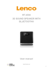 BT-4304 3D SOUND SPEAKER WITH BLUETOOTH® User manual