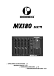 User Manual Rodec MX180 MKIII