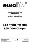 EUROLITE LED T500/T1000 RGB Farbsechsler User Manual