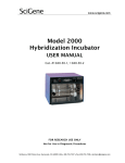 Model 2000 Hybridization Incubator - User Manual