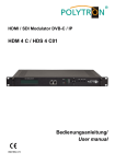 HDM 4 C / HDS 4 C01 Bedienungsanleitung/ User manual
