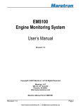 EMS100 Engine Monitoring System User's Manual