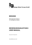 MDS2000 BEDIENUNGSANLEITUNG / USER MANUAL
