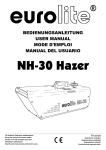 EUROLITE NH-30 Hazer User Manual (#3046)