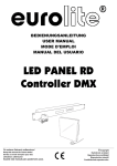 EUROLITE LED PANEL RD Controller DMX user manual