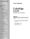 ColorEdge CG19 User's Manual
