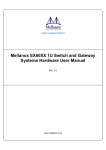 Mellanox SX60XX 1U Switch and Gateway Systems Hardware User