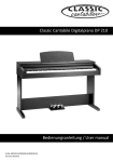 Classic Cantabile Digitalpiano DP 210 Bedienungsanleitung / User
