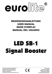 EUROLITE LED SB-1Signal Booster user manual