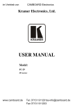 USER MANUAL - CAMBOARD Electronics