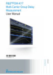 R&S FSW-K17 MC Group Delay User Manual