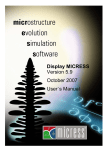 User's manual for Display_MICRESS