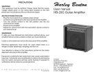 User manual HB-20G Guitar Amplifier