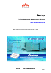 Akulap User Manual for room acoustics ISO 3382 - Dr-Jordan