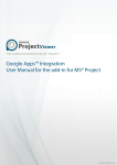 Google Apps™ Integration User Manual for the add