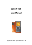 Spice S-705 User Manual